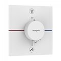 Термостатический смеситель на 1 потребителя Hansgrohe ShowerSelect Comfort E, со встроенной защитной комбинацией EN 1717, белый матовый (15578700) Для ванны, Для душа Белый матовый