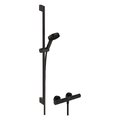 Душевой комплект Hansgrohe Pulsify Select S EcoSmart 90 см с термостатом Ecostat Fine, черный матовый (24261670) Душевые комплекты (системы) Черный матовый