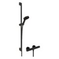 Душевой комплект Hansgrohe Pulsify Select S EcoSmart 90 см с термостатом Ecostat Element, черный матовый (24271670) Душевые комплекты (системы) Черный матовый