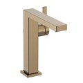 Смеситель для раковины Hansgrohe Tecturis E 150 Fine CoolStart, с донным клапаном push-open, бронза (73042140) Для раковины Бронза