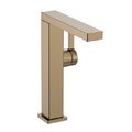 Змішувач для раковини Hansgrohe Tecturis E 210 Fine CoolStart, із донним клапаном push-open, бронза (73063140) Для раковини Бронза