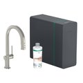 Смеситель для кухни Hansgrohe Aqittura M91 SodaSystem 210, выдвижной излив sBox стартовый набор, нержавеющая сталь (76838800) Для кухни Нержавеющая сталь