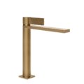 Смеситель для раковины Gessi Inverso Rigato, без донного клапана, Warm Bronze Br. PVD (73506-726) Для раковины Матовая бронза PVD