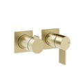 Смеситель для душа на 2 позиции Gessi Inverso Rigato, Brass Brushed PVD (73538-727) Для душа Матовая латунь PVD