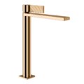 Смеситель для раковины Gessi Inverso Rigato, с донным клапаном "Stop&Go", Warm Bronze PVD (73553-735) Для раковины Бронза PVD