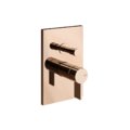 Смеситель на 2 позиции с переключателем Gessi Inverso Rigato, Copper PVD (73579-030) Для ванны, Для душа Медь PVD