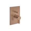 Смеситель на 2 позиции с переключателем Gessi Inverso Rigato, Copper Brushed PVD (73579-708) Для ванны, Для душа Матовая медь PVD