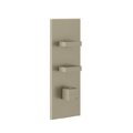 Термостатический смеситель на 2 потребителя Gessi Inverso Rigato, Finox Brushed Nickel (43024-149) Для ванны, Для душа Матовый никель