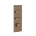 Термостатичний змішувач на 2 споживачі Gessi Inverso Rigato, Copper Brushed PVD (43024-708) Для ванни, Для душа Матовая медь PVD