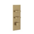 Термостатический смеситель на 2 потребителя Gessi Inverso Rigato, Warm Bronze Br. PVD (43024-726) Для ванны, Для душа Матовая бронза PVD