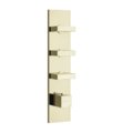 Термостатический смеситель на 3 потребителя Gessi Inverso Rigato, Brass PVD (43026-710) Для ванны, Для душа Латунь PVD