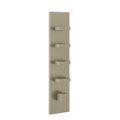 Термостатический смеситель на 4 потребителя Gessi Inverso Rigato, Finox Brushed Nickel (43028-149) Для ванны, Для душа Матовый никель