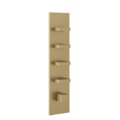 Термостатичний змішувач на 4 споживачі Gessi Inverso Rigato, Warm Bronze Br. PVD (43028-726) Для ванни, Для душа Матовая бронза PVD