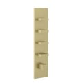 Термостатический смеситель на 4 потребителя Gessi Inverso Rigato, Brass Brushed PVD (43028-727) Для ванны, Для душа Матовая латунь PVD