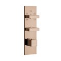 Термостатический смеситель на 5 потребителей Gessi Inverso Rigato, Copper Pvd (43032-030) Для ванны, Для душа Медь PVD