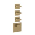 Термостатический смеситель на 3 потребителя Gessi Inverso Rigato, Warm Bronze Br. PVD (43216-726) Для ванны, Для душа Матовая бронза PVD