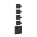 Термостатический смеситель на 4 потребителя Gessi Inverso Rigato, Matte Black (43218-299) Для ванны, Для душа Черный матовый