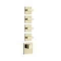 Термостатический смеситель на 4 потребителя Gessi Inverso Rigato, Brass PVD (43218-710) Для ванны, Для душа Латунь PVD