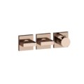 Термостатический смеситель на 2 потребителя Gessi Inverso Rigato, Copper Pvd (44334-030) Для ванны, Для душа Медь PVD