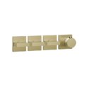 Термостатический смеситель на 3 потребителя Gessi Inverso Rigato, Brass Brushed PVD (44336-727) Для ванны, Для душа Матовая латунь PVD