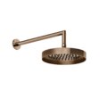Верхний душ Ø218 мм с душевым кронштейном Gessi Inverso Rigato, Copper PVD (63448-030) Верхние души Медь PVD