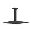 Верхний душ 300х300 мм с душевым кронштейном Gessi Inverso Rigato, Matte Black (15186-299) Верхние души Черный матовый