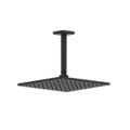 Потолочный верхний душ 250х250 мм с душевым кронштейном Gessi Inverso Rigato, Matte Black (59155-299) Верхние души Черный матовый