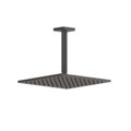 Верхній стельовий душ 250х250 мм з душовим кронштейном Gessi Inverso Rigato, Black Metal Br. PVD (59155-707) Верхні душі Черный матовый металлик PVD