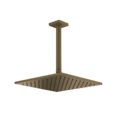 Потолочный верхний душ 250х250 мм с душевым кронштейном Gessi Inverso Rigato, Antique Brass (59155-713) Верхние души античная латунь