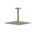 Потолочный верхний душ 250х250 мм с душевым кронштейном Gessi Inverso Rigato, Warm Bronze Br. PVD (59155-726) Верхние души Матовая бронза PVD