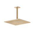 Потолочный верхний душ 250х250 мм с душевым кронштейном Gessi Inverso Rigato, Warm Bronze PVD (59155-735) Верхние души Бронза PVD