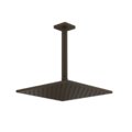 Верхній стельовий душ 250х250 мм з душовим кронштейном Gessi Inverso Rigato, Dark Bronze (59155-845) Верхні душі Темная бронза