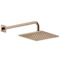 Верхний душ 250х250 мм с душевым кронштейном Gessi Inverso Rigato, Copper PVD (59158-030) Верхние души Медь PVD