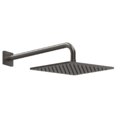 Верхній душ 250х250 мм з кронштейном душовим Gessi Inverso Rigato, Black Metal Br. PVD (59158-707) Верхні душі Черный матовый металлик PVD