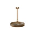Потолочный верхний душ Ø218 мм с душевым кронштейном Gessi Inverso Rigato, Warm Bronze Br. PVD (63452-726) Верхние души Матовая бронза PVD