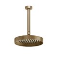 Потолочный верхний душ Ø218 мм с душевым кронштейном Gessi Inverso Rigato, Warm Bronze Br. PVD (63552-726) Верхние души Матовая бронза PVD