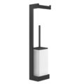 Стійка з папероутримувачем та йоржиком для унітазу Gessi Inverso, Black XL (20867-099) Йоржики для унітазу, Паперотримачі Gessi