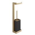 Стійка з папероутримувачем та йоржиком для унітазу Gessi Inverso, Warm Bronze Br. PVD (20868-726) Йоржики для унітазу, Паперотримачі Gessi