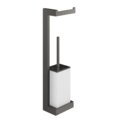 Стойка с бумагодержателем и ершиком для унитаза Gessi Inverso, Black Metal Br. PVD (20867-707) Бумагодержатели, Ершики для унитаза Gessi