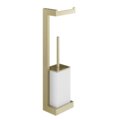 Стойка с бумагодержателем и ершиком для унитаза Gessi Inverso, Brass Brushed PVD (20867-727) Бумагодержатели, Ершики для унитаза Gessi