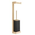 Стойка с бумагодержателем и ершиком для унитаза Gessi Inverso, Warm Bronze PVD (20868-735) Бумагодержатели, Ершики для унитаза Gessi