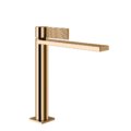 Смеситель для раковины Gessi Inverso Diamantato, с донным клапаном, Warm Bronze PVD (73655-735) Для раковины Бронза PVD