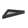 Угловая полочка для ванны и душа Gessi Inverso, Black XL (20861-099) Полочки Gessi