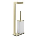Стойка с бумагодержателем и ершиком для унитаза Gessi Inverso, Brass Brushed PVD (20933-727) Бумагодержатели, Ершики для унитаза Gessi