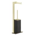 Стійка з папероутримувачем та йоржиком для унітазу Gessi Inverso, Brass PVD (20934-710) Йоржики для унітазу, Паперотримачі Gessi