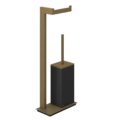 Стойка с бумагодержателем и ершиком для унитаза Gessi Inverso, Antique Brass (20934-713) Бумагодержатели, Ершики для унитаза Gessi