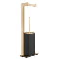 Стойка с бумагодержателем и ершиком для унитаза Gessi Inverso, Warm Bronze PVD (20934-735) Бумагодержатели, Ершики для унитаза Gessi