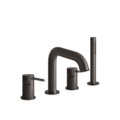 Смеситель для ванны Gessi Gessi316 Flessa, Black Metal Br. PVD (54037-707) Для ванны Черный матовый металлик PVD
