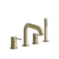 Смеситель для ванны Gessi Gessi316 Flessa, Brass Brushed PVD (54037-727) Для ванны Матовая латунь PVD