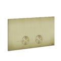Клавіша змиву Gessi Inverso VIEGA 1H, 2H, 2L, Brass Brushed PVD (54613-727) Для унітазів 